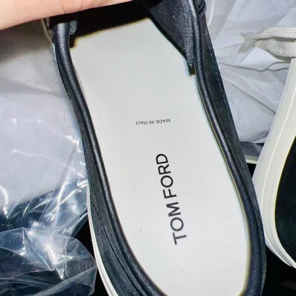 Tom Ford New Warwick Sneakers Sz. 9 Made In Italy + Box, Dust Bags, x laces - Picture 7 of 11